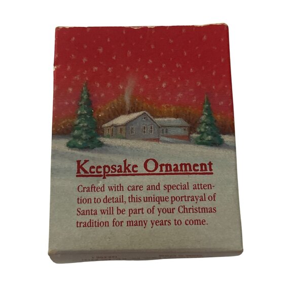 Hallmark 1988 Kringle Portrait Handcrafted Santa Christmas Ornament Collectible - Picture 7 of 7